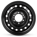 16x7 Inch Black Steel Wheel I342