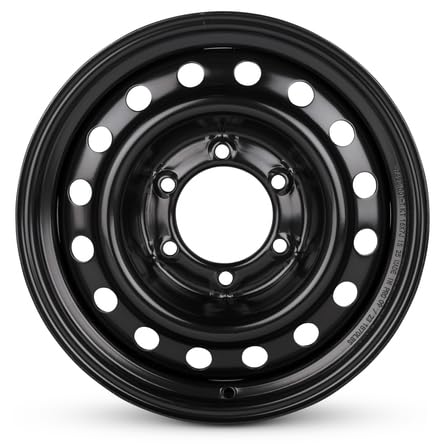16x7 Inch Black Steel Wheel I342