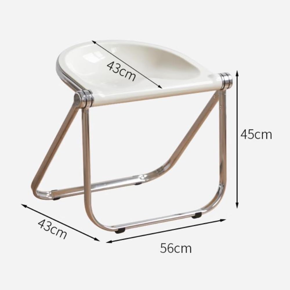 Transparent 18-Inch Backless Folding Stool A8008