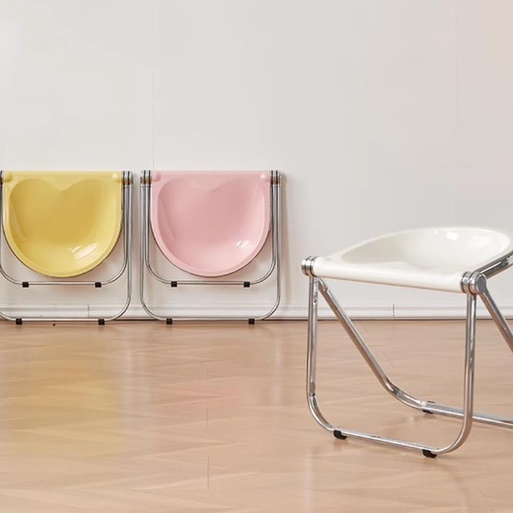 Transparent 18-Inch Backless Folding Stool A8008