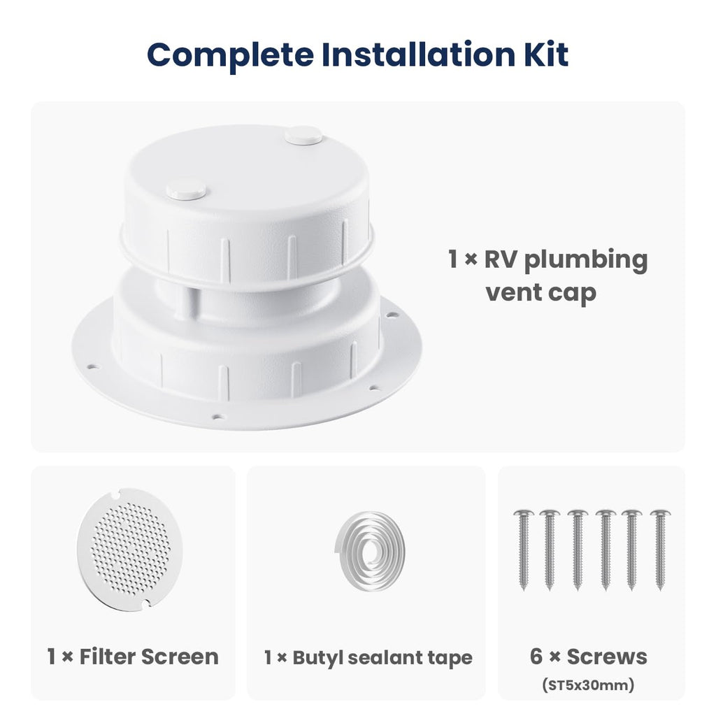 Aluminum RV Sewer Vent Cap R8918