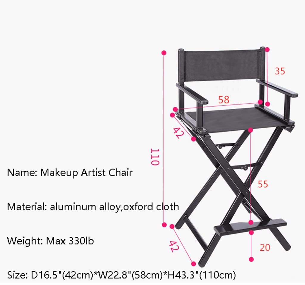 Pink Folding Aluminum Makeup Artist Chair I6951