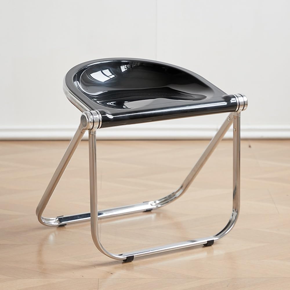 Transparent 18-Inch Backless Folding Stool A8008