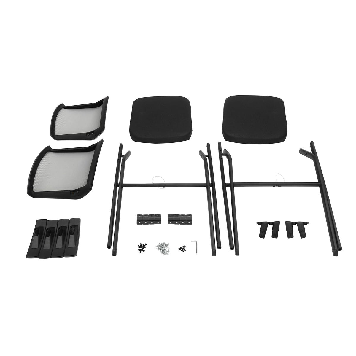 Grey Stackable Folding Mesh Office Chair with Arms Y662