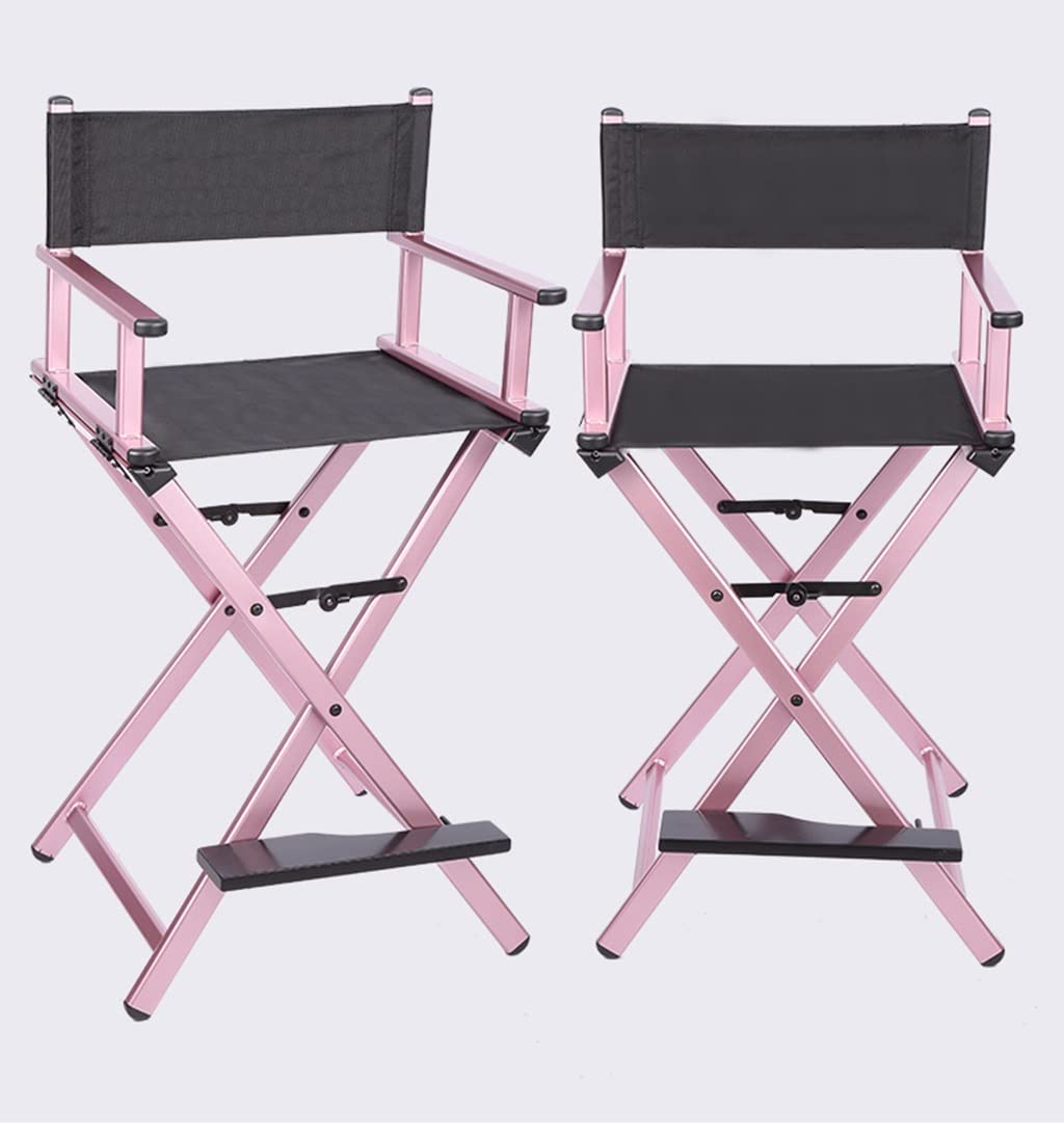 Pink Folding Aluminum Makeup Artist Chair I6951