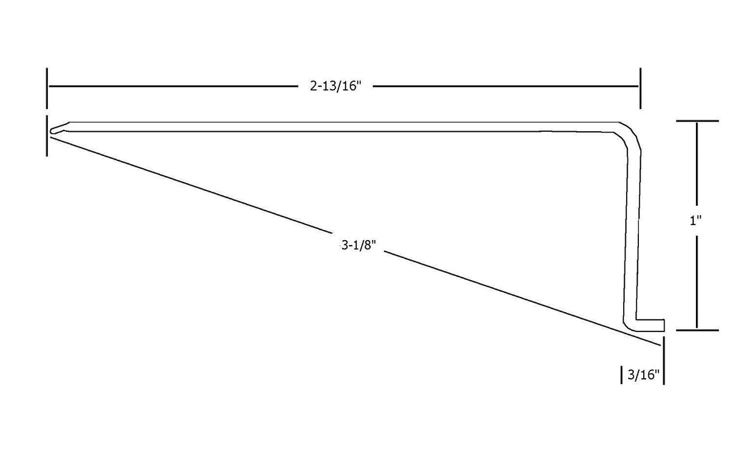 White Ribbed Acrylic Diffuser (L-Shaped, 24") U26971