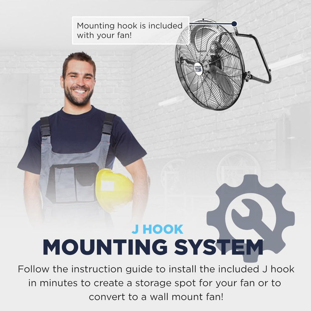 20 Inch 3-Speed High Velocity Wall Fan E23315