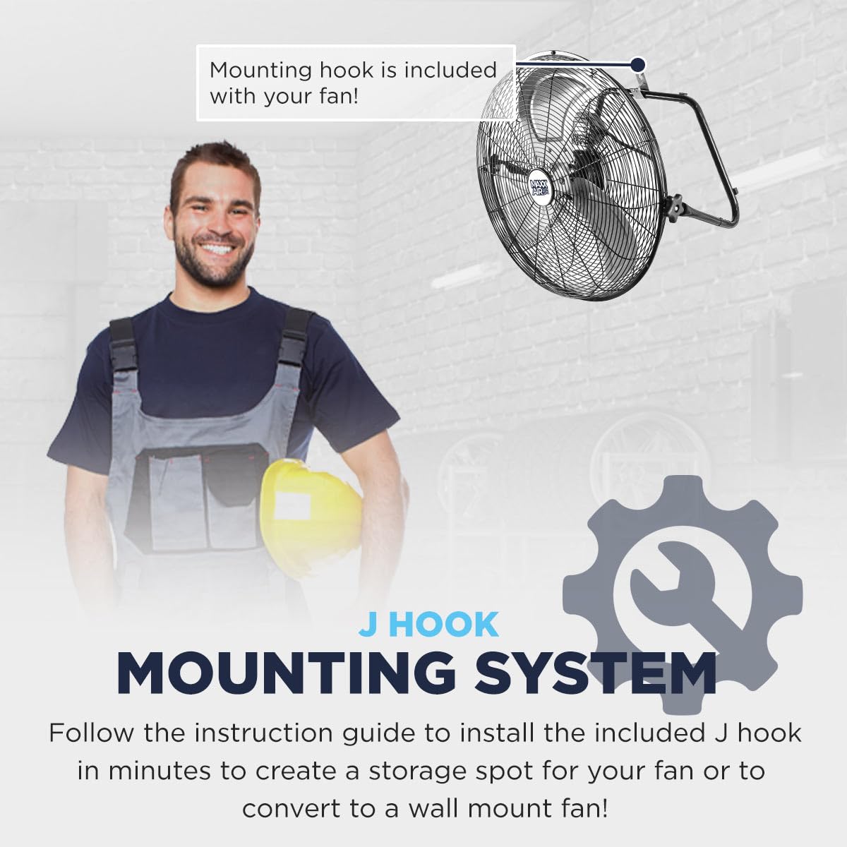 20 Inch 3-Speed High Velocity Wall Fan E23315