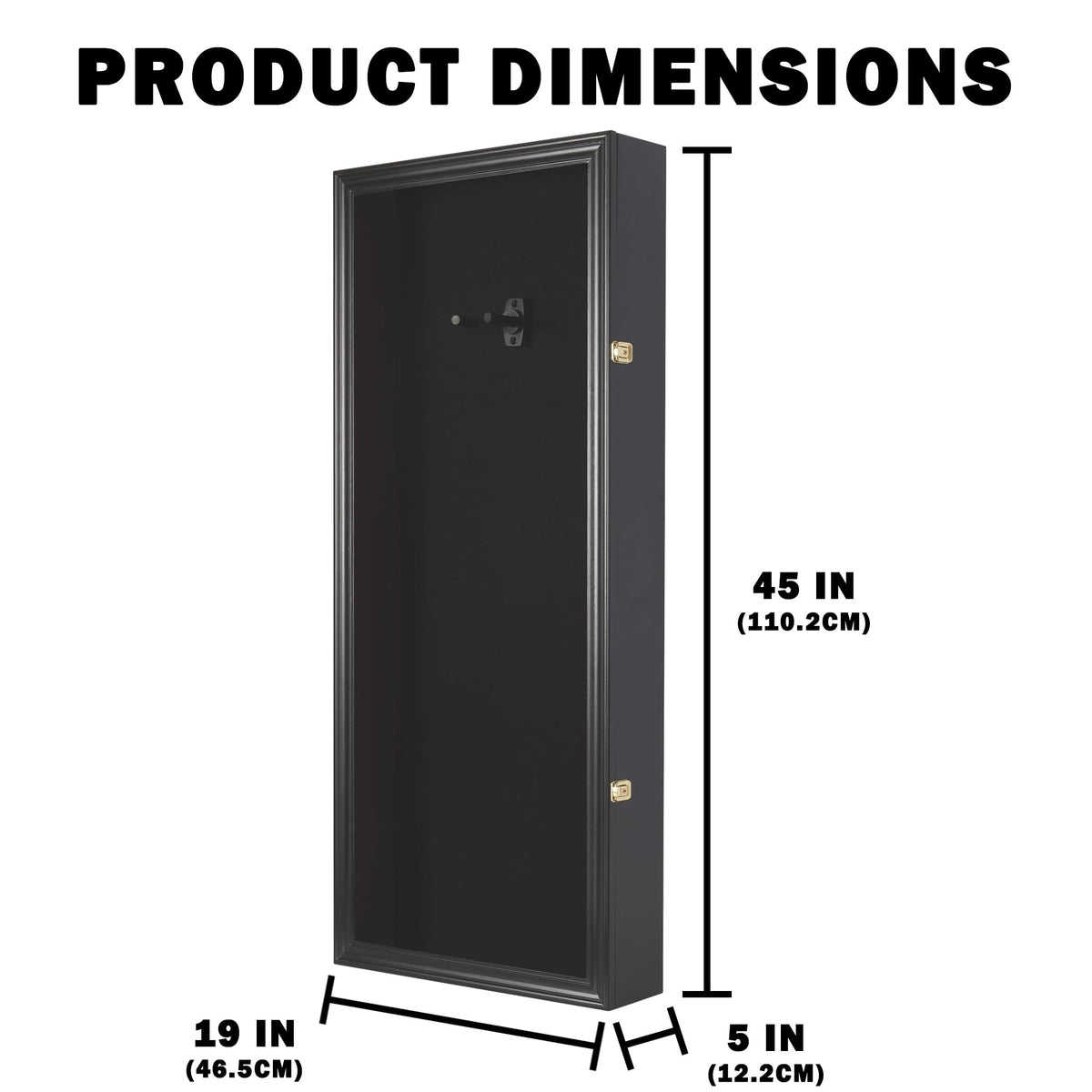 42" Electric Guitar Display Case Cabinet Shadow Box with Lock Q3469