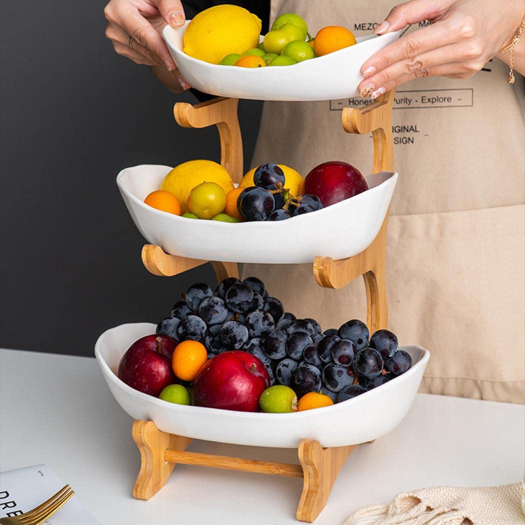 3 Tier Ceramic Fruit Basket Stand A68715