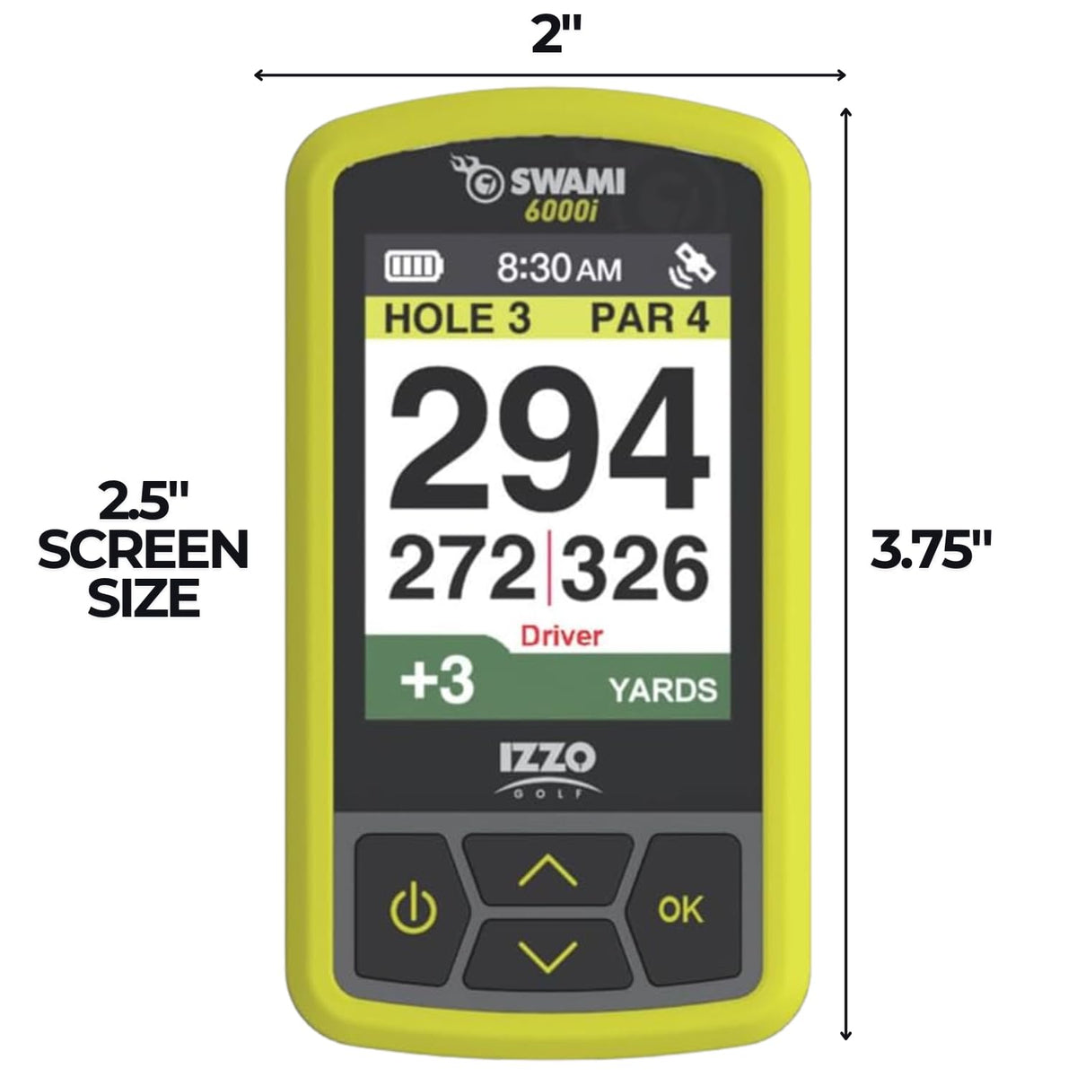 Handheld Golf GPS Water-Resistant Color Display with 38,000 Course Maps E63426