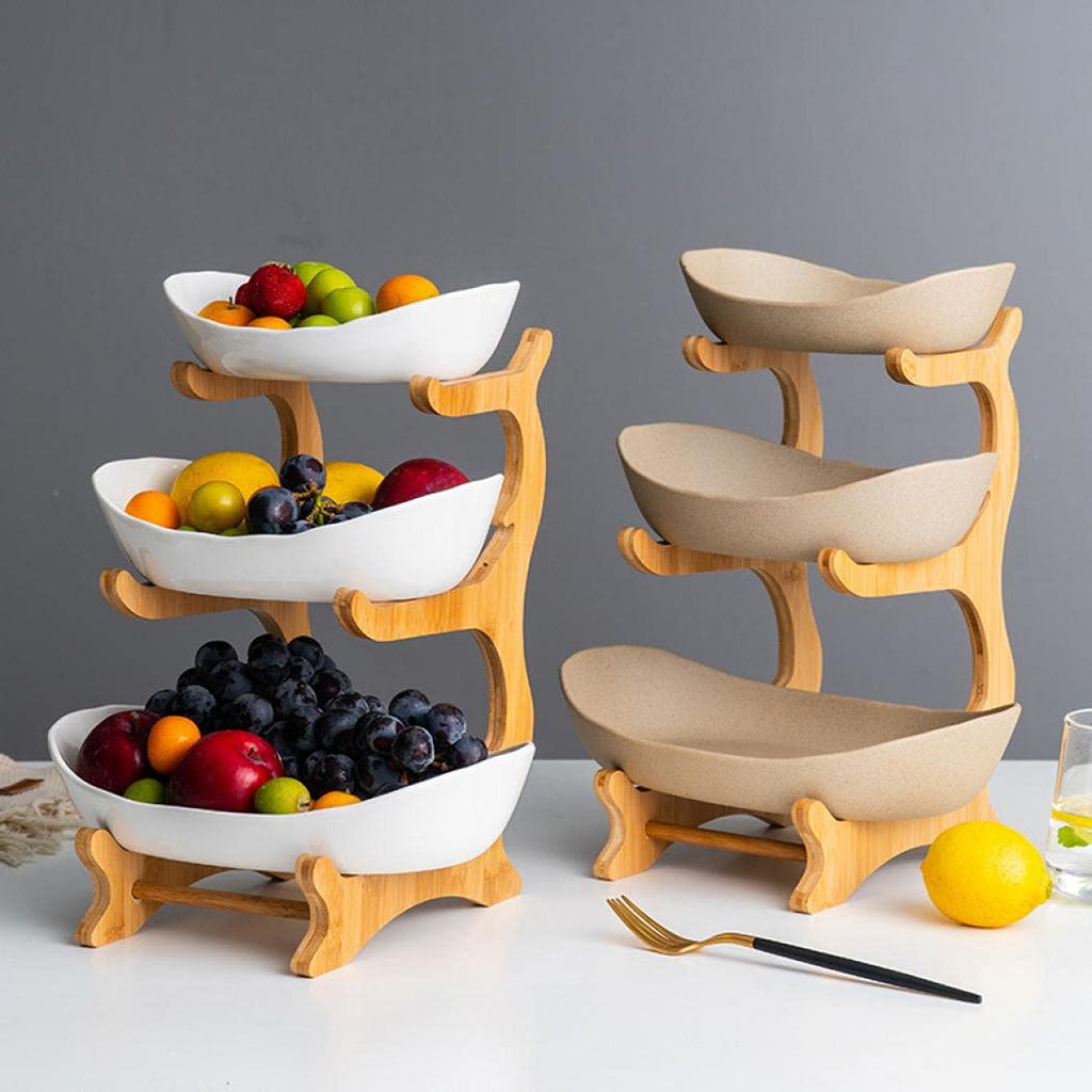 3 Tier Ceramic Fruit Basket Stand A68715