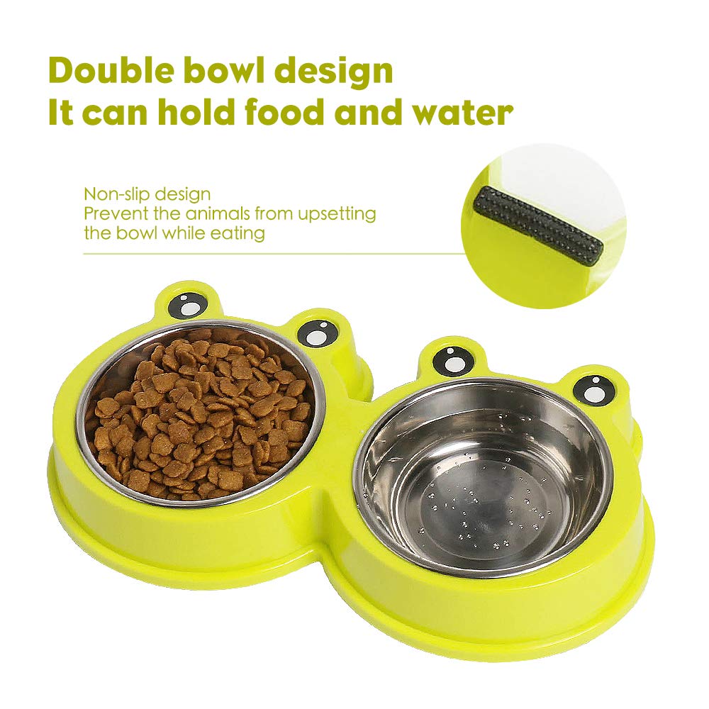 Stainless Steel Non-Slip Double Pet Feeder D28718