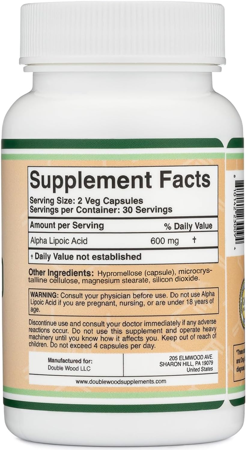 Alpha Lipoic Acid 600mg 60 Capsules F2641
