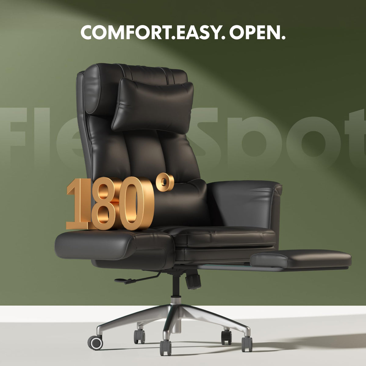Oversized Brown Convertible Office Chair I119412