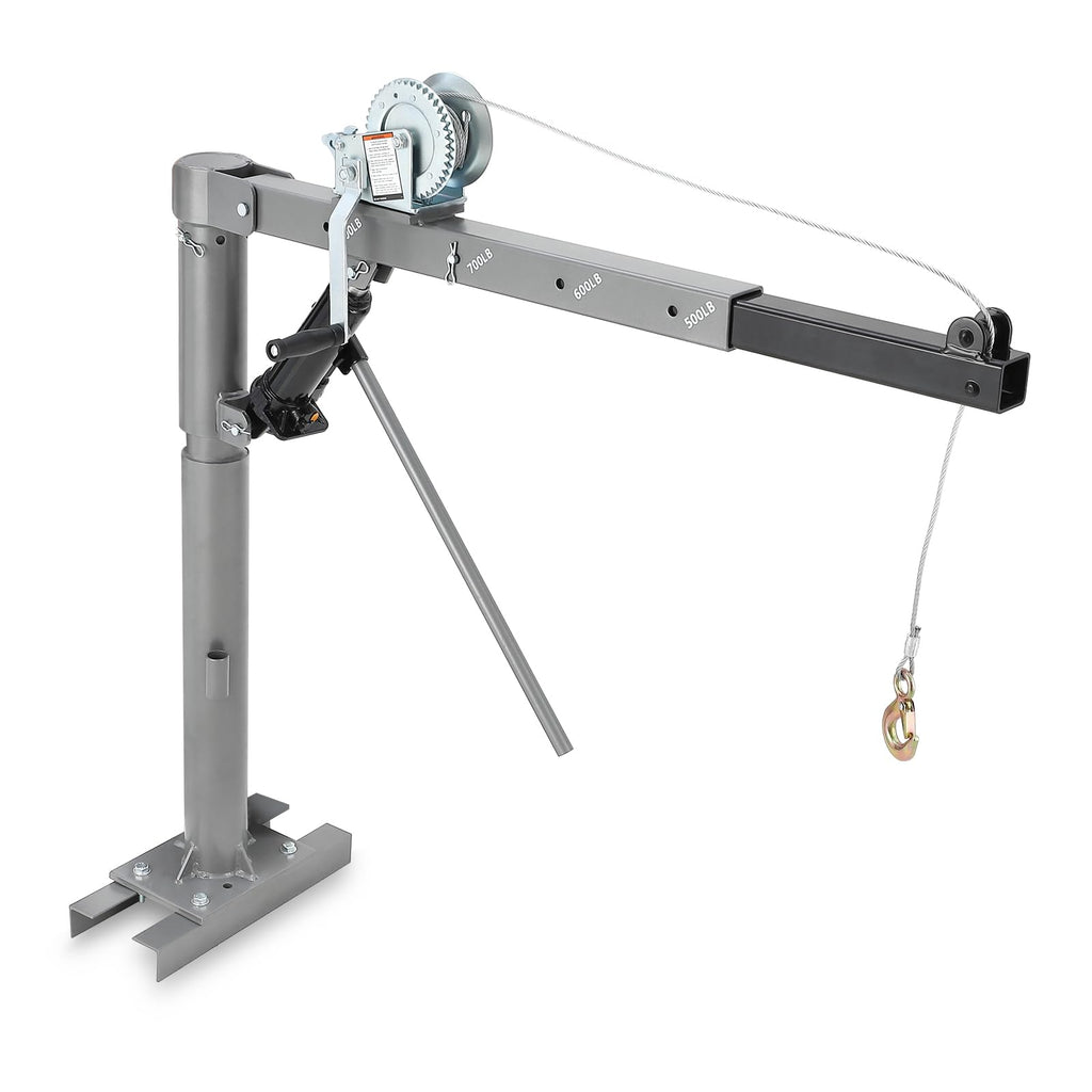 1000 Lbs Hydraulic Pickup Truck Crane Hoist with Manual Winch I604034