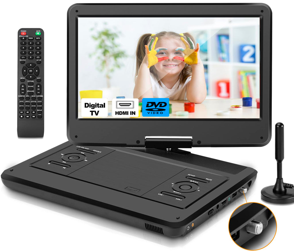 16.5" Portable TV/DVD Player Combo with 14.0" HD Swivel Screen A6290