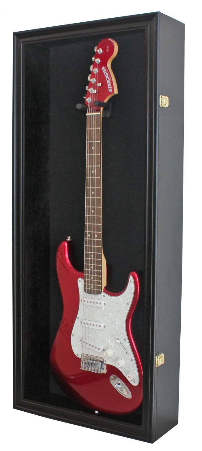 42" Electric Guitar Display Case Cabinet Shadow Box with Lock Q3469