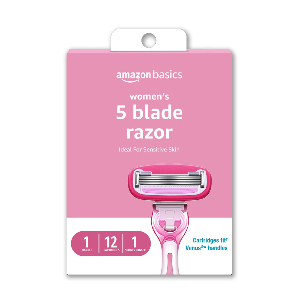 5-Blade Razor with 1 Handle, 12 Cartridges & 1 Shower Holder T70873