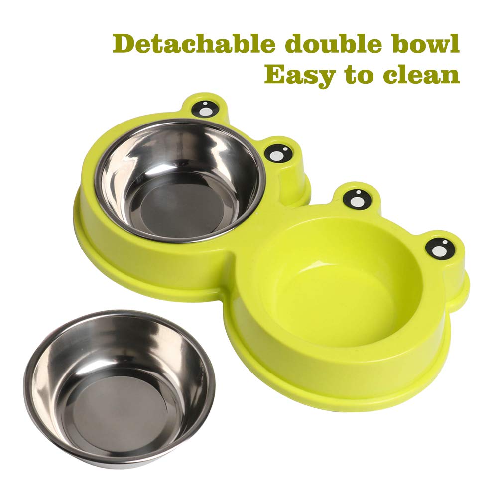 Stainless Steel Non-Slip Double Pet Feeder D28718