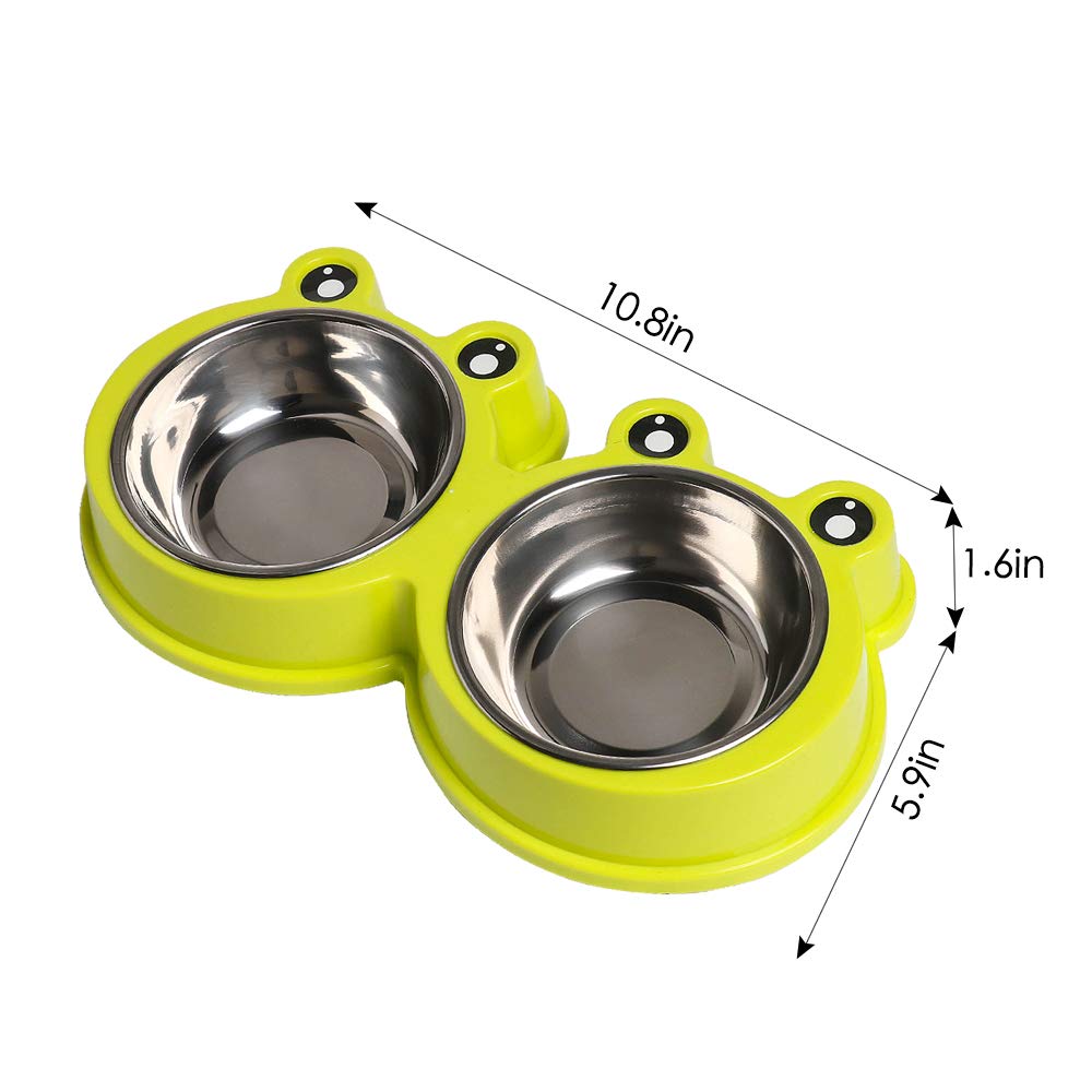 Stainless Steel Non-Slip Double Pet Feeder D28718