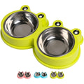 Stainless Steel Non-Slip Double Pet Feeder D28718