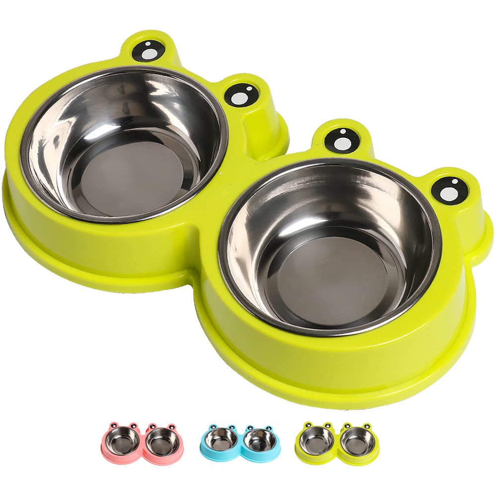 Stainless Steel Non-Slip Double Pet Feeder D28718