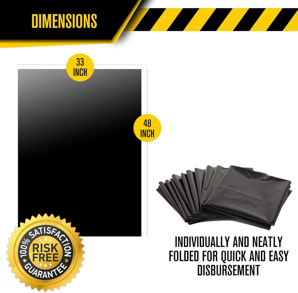 Heavy Duty 50 Pack 42 Gallon 3 MIL Black Contractor Bags L49972