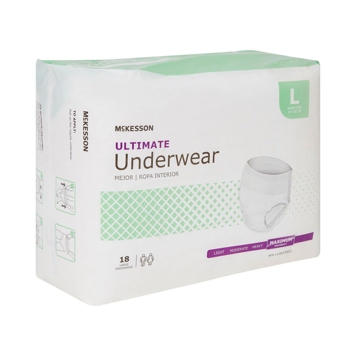 Adult Incontinence Underwear, Large, 72 ct L220742