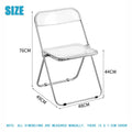Transparent 18in Foldable Chair with Backrest Q5896