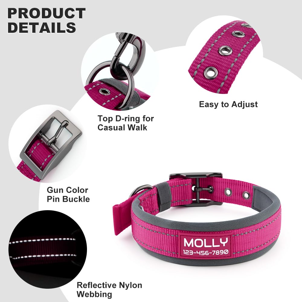 Personalized Dog Collar with Name and Number D916307