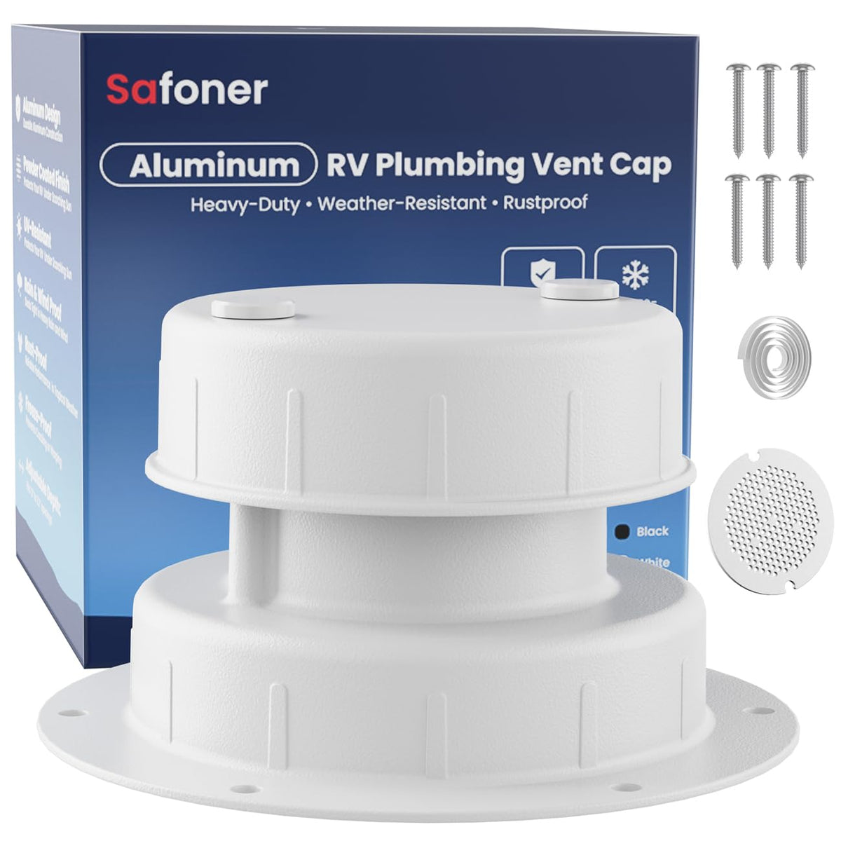 Aluminum RV Sewer Vent Cap R8918
