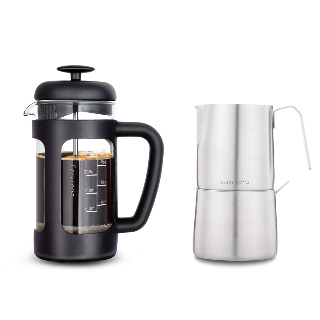 12 oz Stainless Steel French Press and Creamer Set T9332
