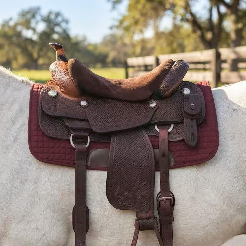 Brown Short Plush Horse Saddle Seat Cushion Z1786