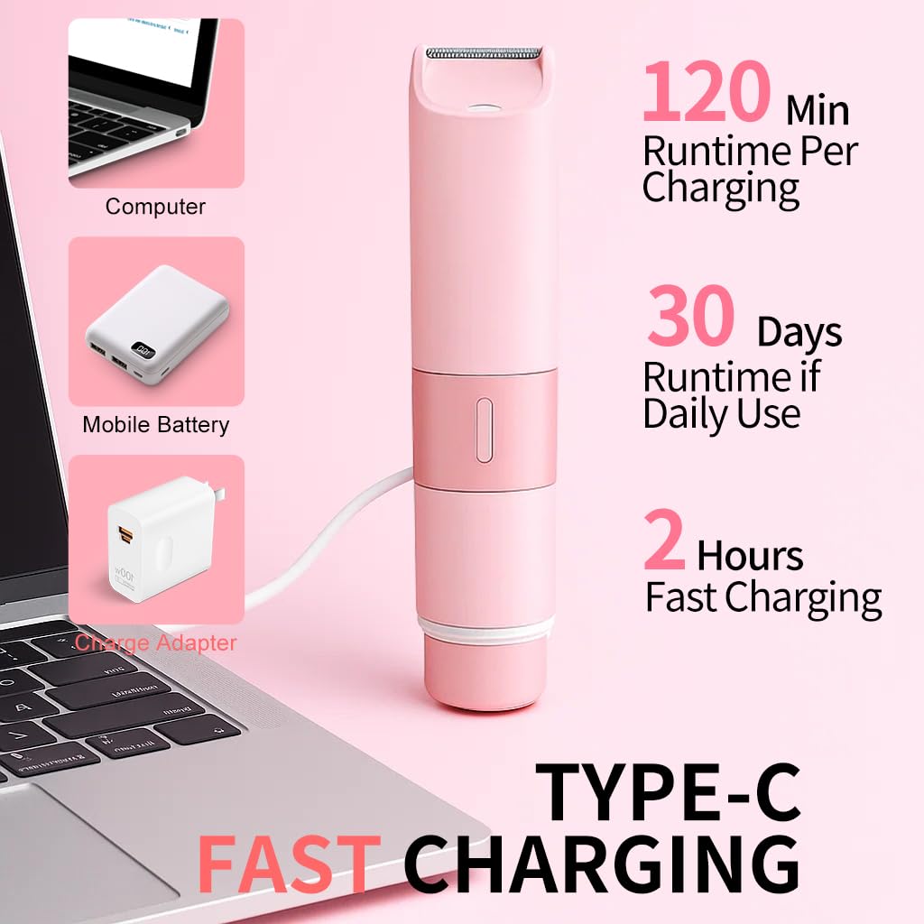 Pink 2 in 1 Bikini Trimmer Z90516