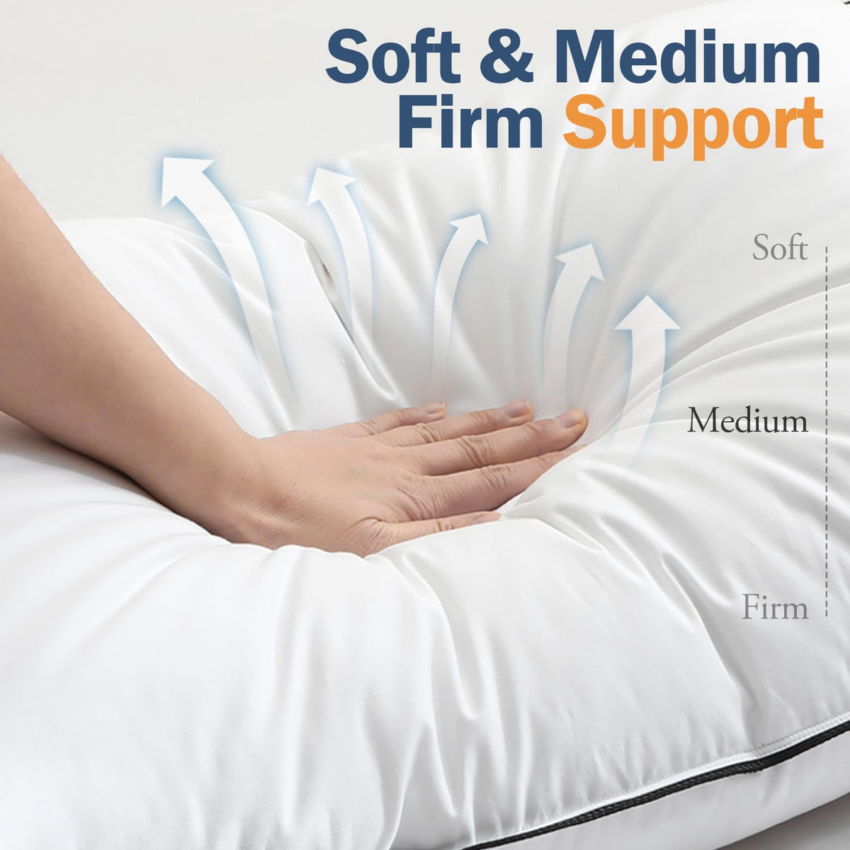 King Size Goose Feather Down Pillows Set of 2 G935