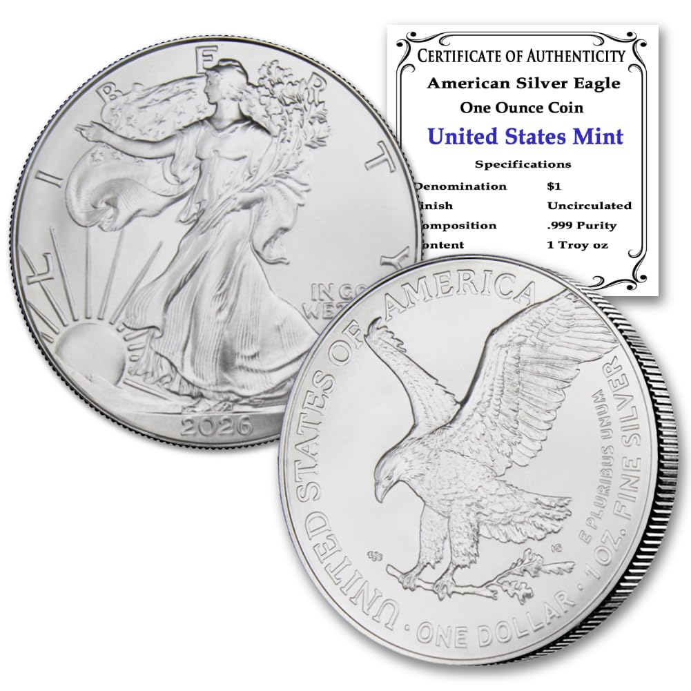 1 oz American Silver Eagle Coin Brilliant Uncirculated K6224
