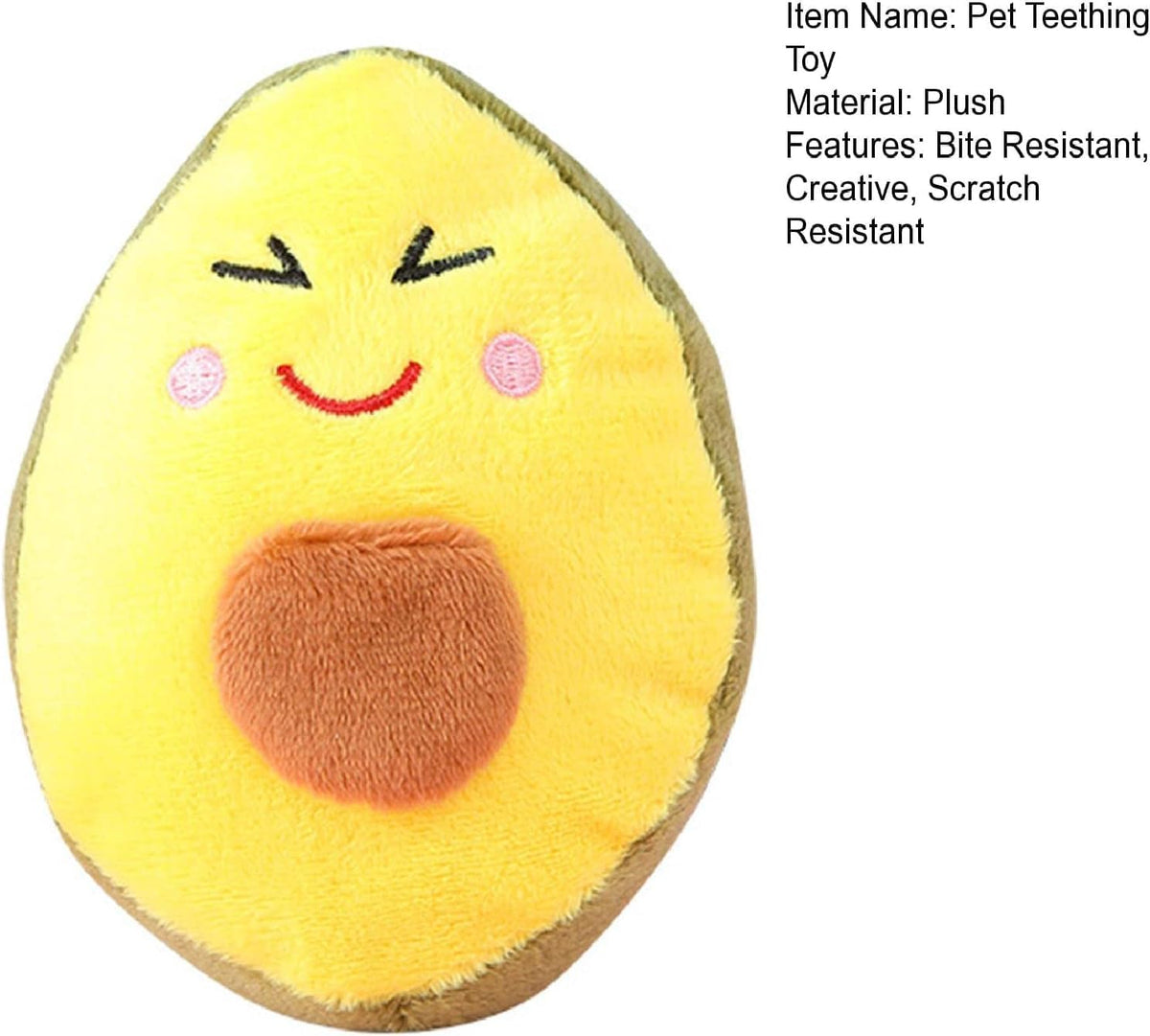 Yellow Soft Plush Avocado Dog Chew Toy M718