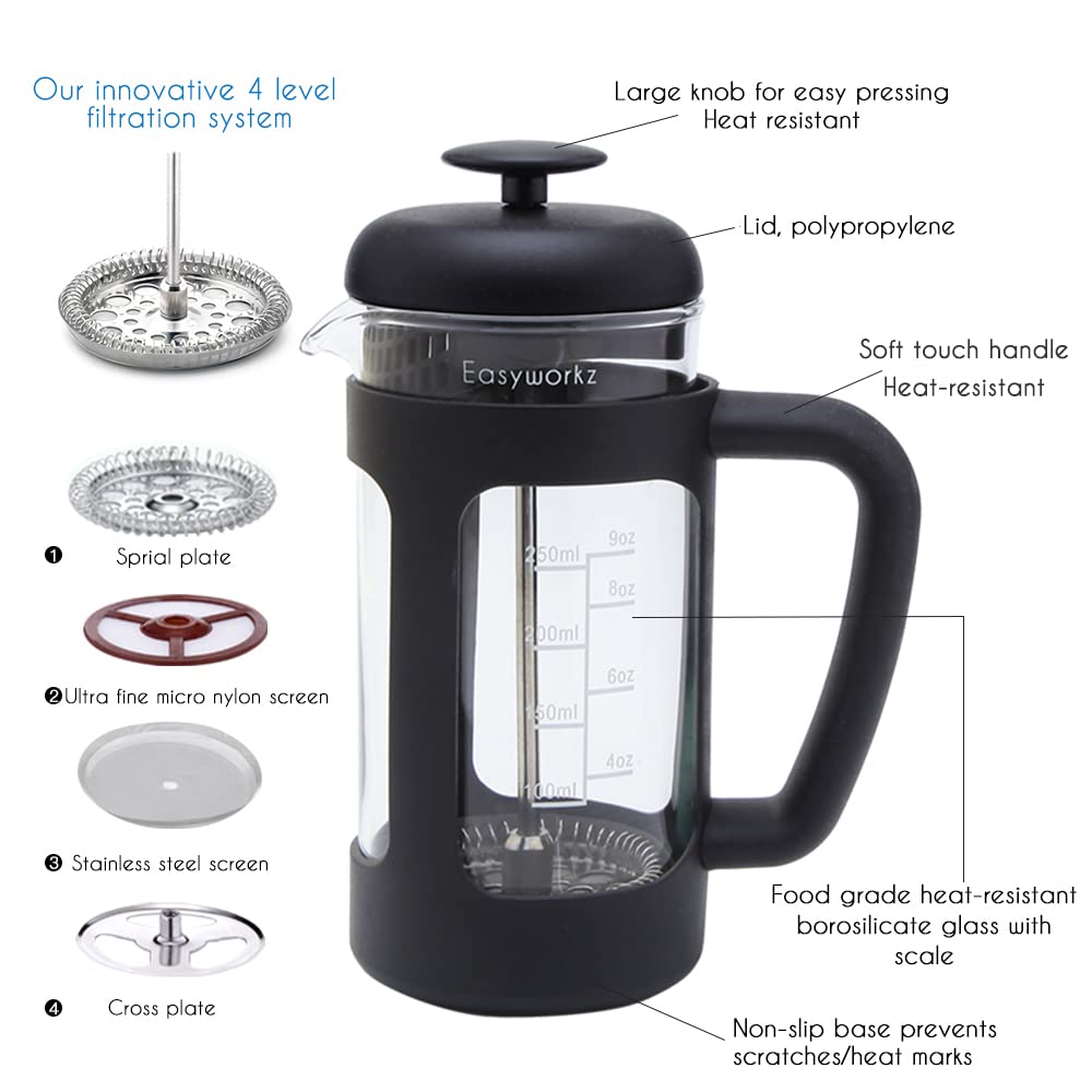 12 oz Stainless Steel French Press and Creamer Set T9332