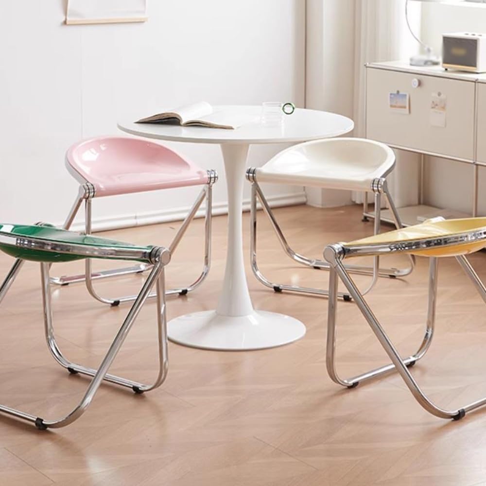 Transparent 18-Inch Backless Folding Stool A8008
