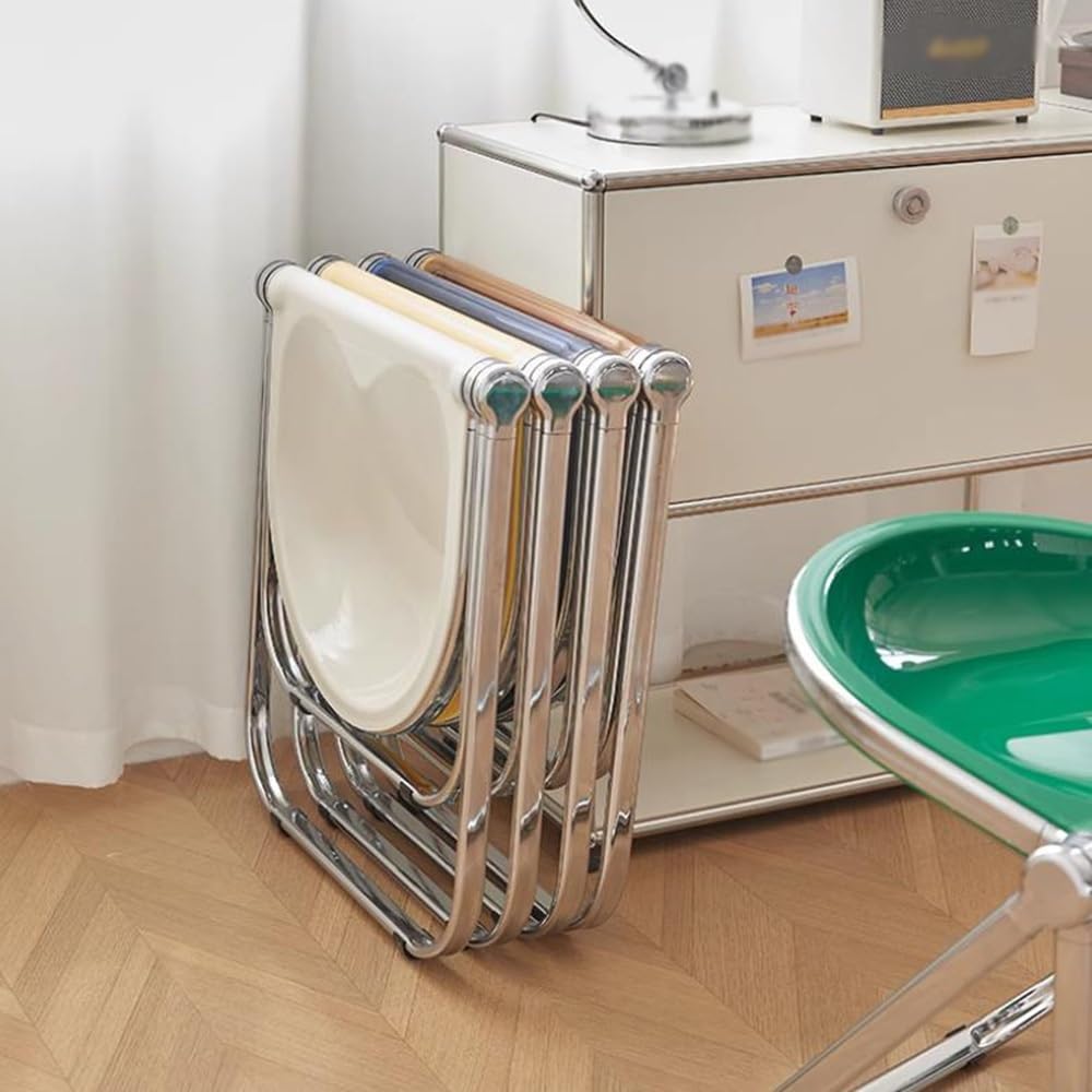 Transparent 18-Inch Backless Folding Stool A8008