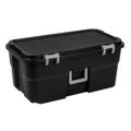 Black 22Gal Wheeled Lockable Storage Footlocker H987