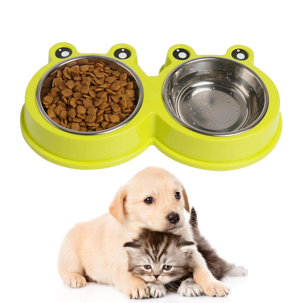 Stainless Steel Non-Slip Double Pet Feeder D28718