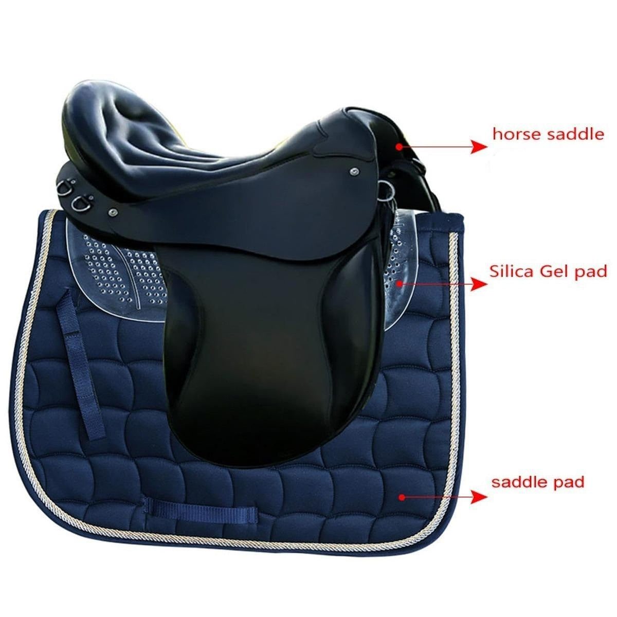 Silicone Gel Non Slip Washable Saddle Pad E451