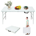 4Ft Portable Folding Table White O49760