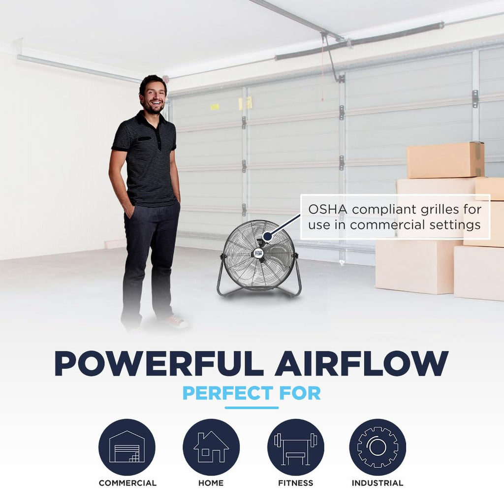 20 Inch 3-Speed High Velocity Wall Fan E23315