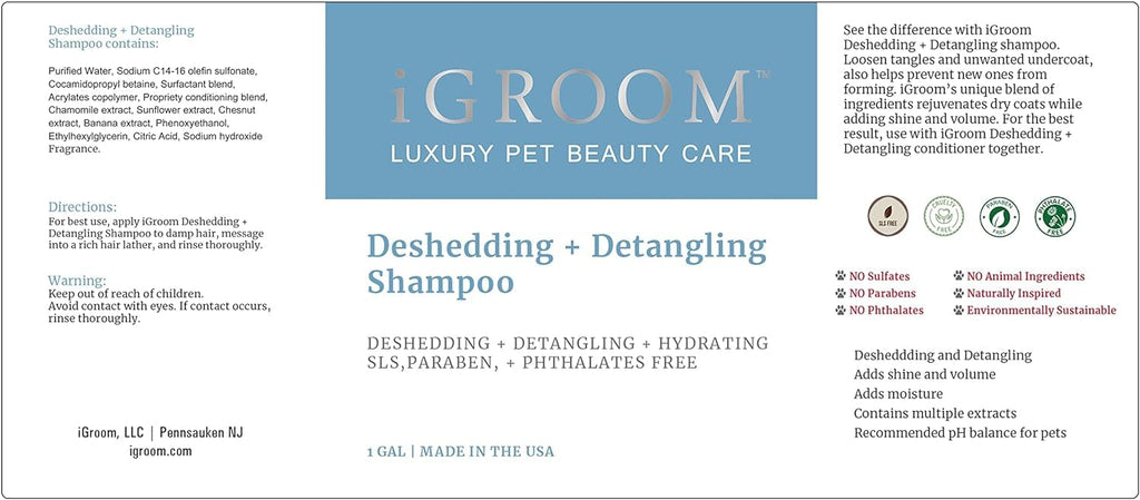 Deshedding & Detangling Dog Shampoo 1 GAL D9983
