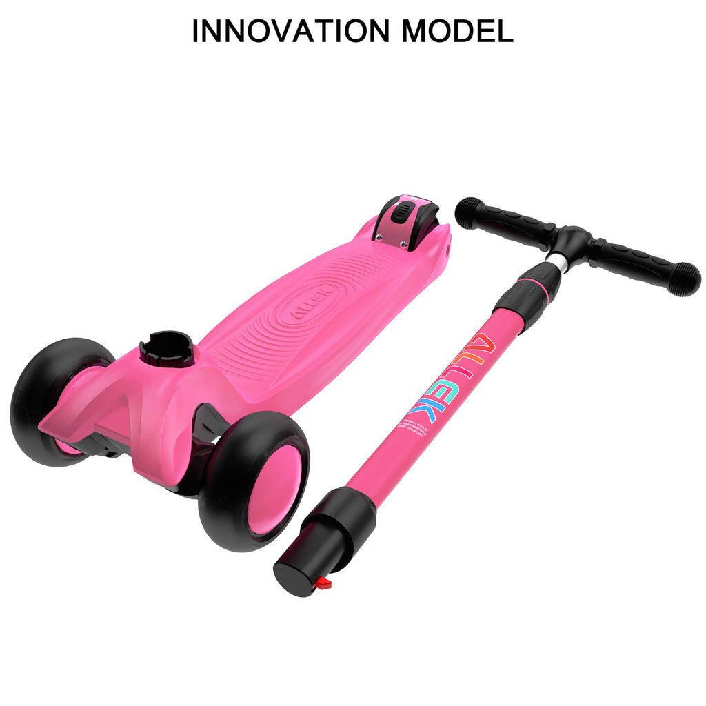 Kick Scooter 3-Wheeled Push Scooter with Light-Up Wheels U5903