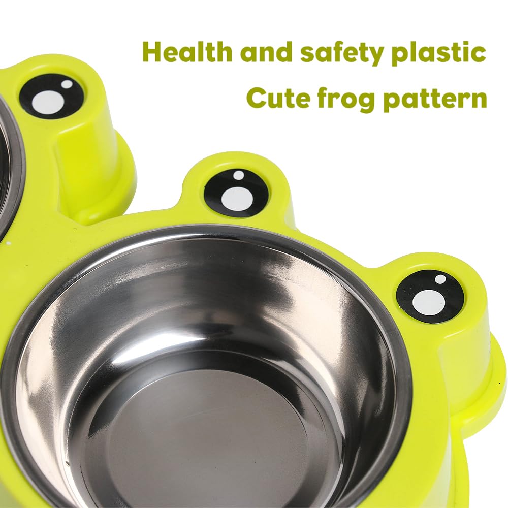 Stainless Steel Non-Slip Double Pet Feeder D28718