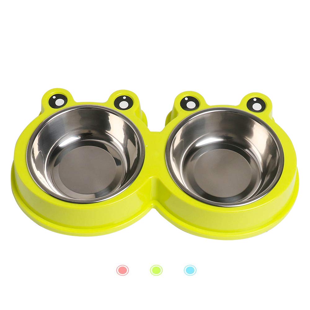 Stainless Steel Non-Slip Double Pet Feeder D28718
